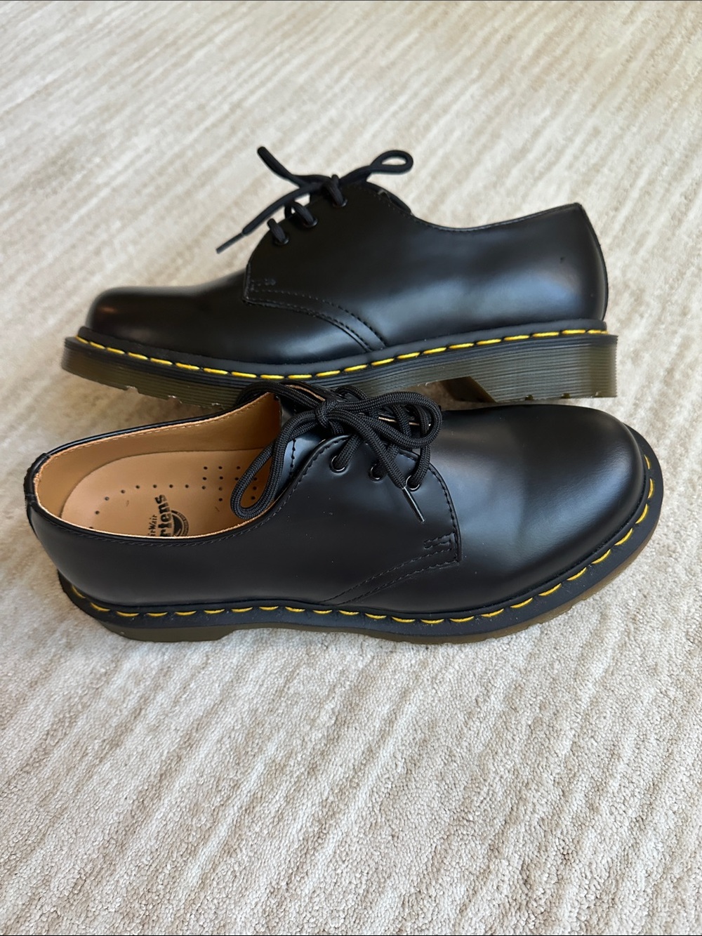 NWOB Dr Martens Air Wair 11837 Shoes Black 3 eye Oxford Size 9 - Picture 3 of 17